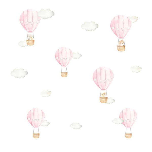 מדבקות קיר טפט - כדור פורח ורוד