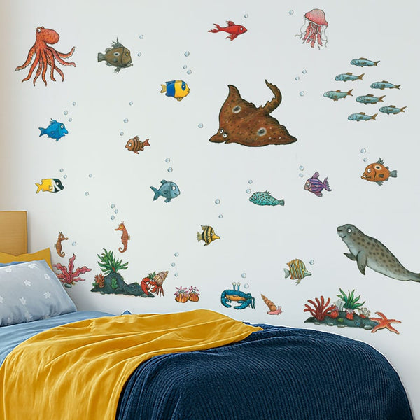 מדבקות קיר טפט - עולם המים של טידלר