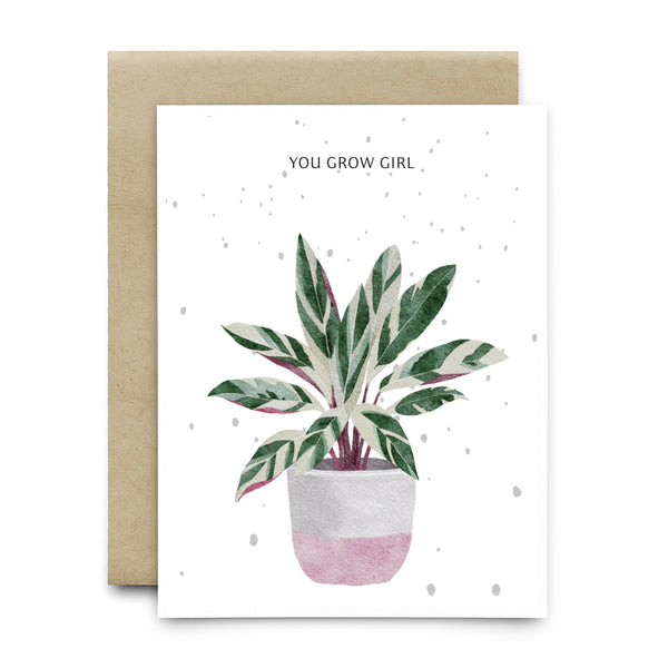 כרטיס ברכה שתיל - YOU GROW GIRL