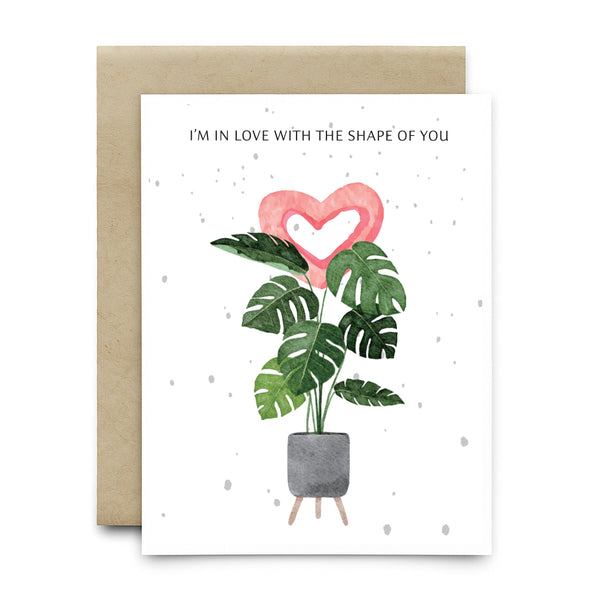 כרטיס ברכה שתיל - I'M IN LOVE WITH THE SHAPE OF YOU