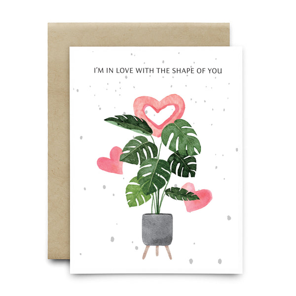 כרטיס ברכה שתיל - I'M IN LOVE WITH THE SHAPE OF YOU