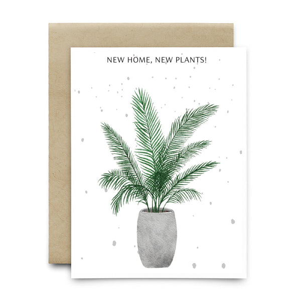 כרטיס ברכה שתיל - NEW HOME NEW PLANTS
