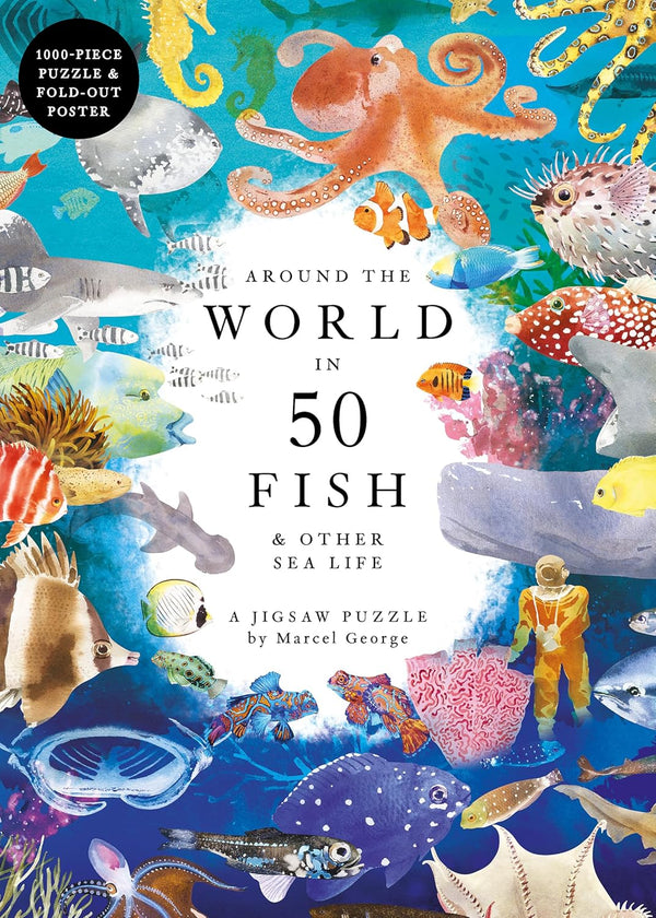 פאזל Around The World in 50 Fish 1000 Piece Puzzle