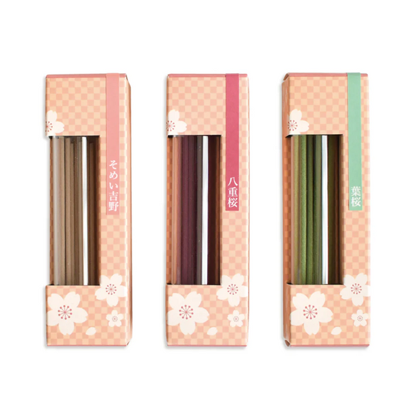 Cherry Blossom Incense / Glass Bottle-קטורת יפנית-דובדבן בעלים ירוקים