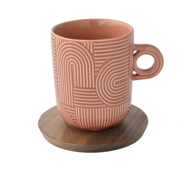 מאג מעוצב עם תחתית מעץ - LOOP