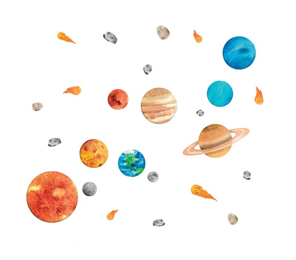 מדבקות קיר טפט - מערכת השמש והכוכבים