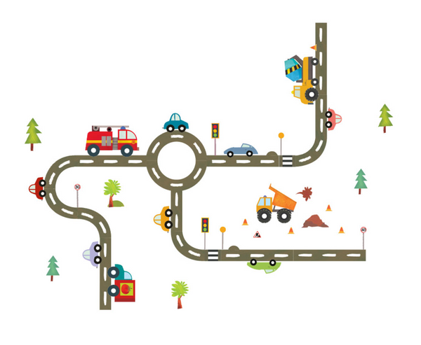 מדבקות קיר טפט - מפת כבישים