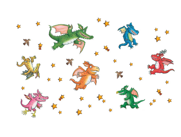 מדבקות קיר טפט - עולם הדרקונים של זוג