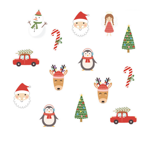 מדבקות דקורטיביות לחלון - חג המולד