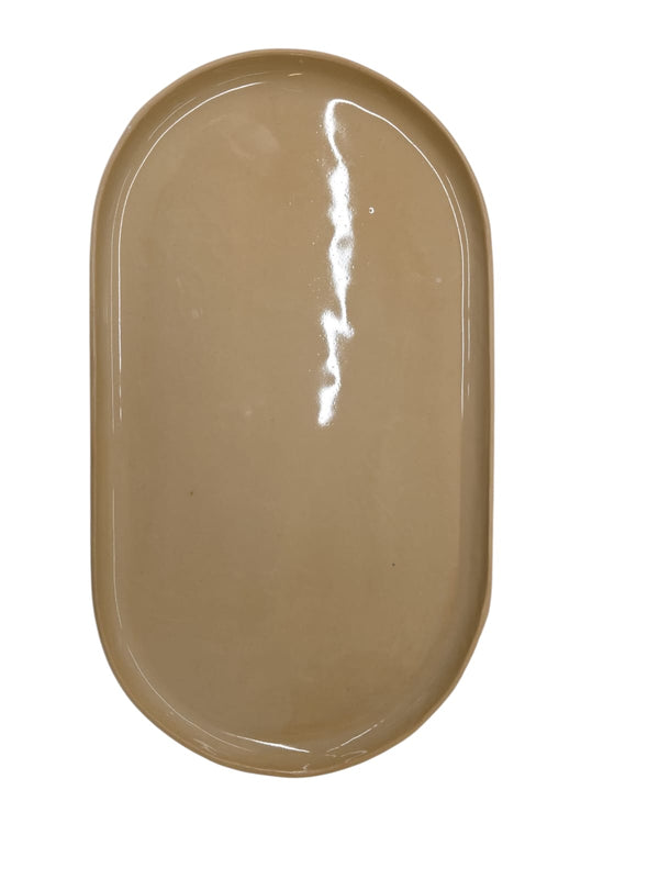 צלחת קרמיקה גדולה עבודת יד