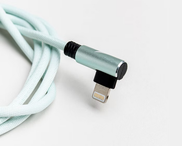 כאבל טעינה לאייפון  - LIGHTNING צבע מנטה